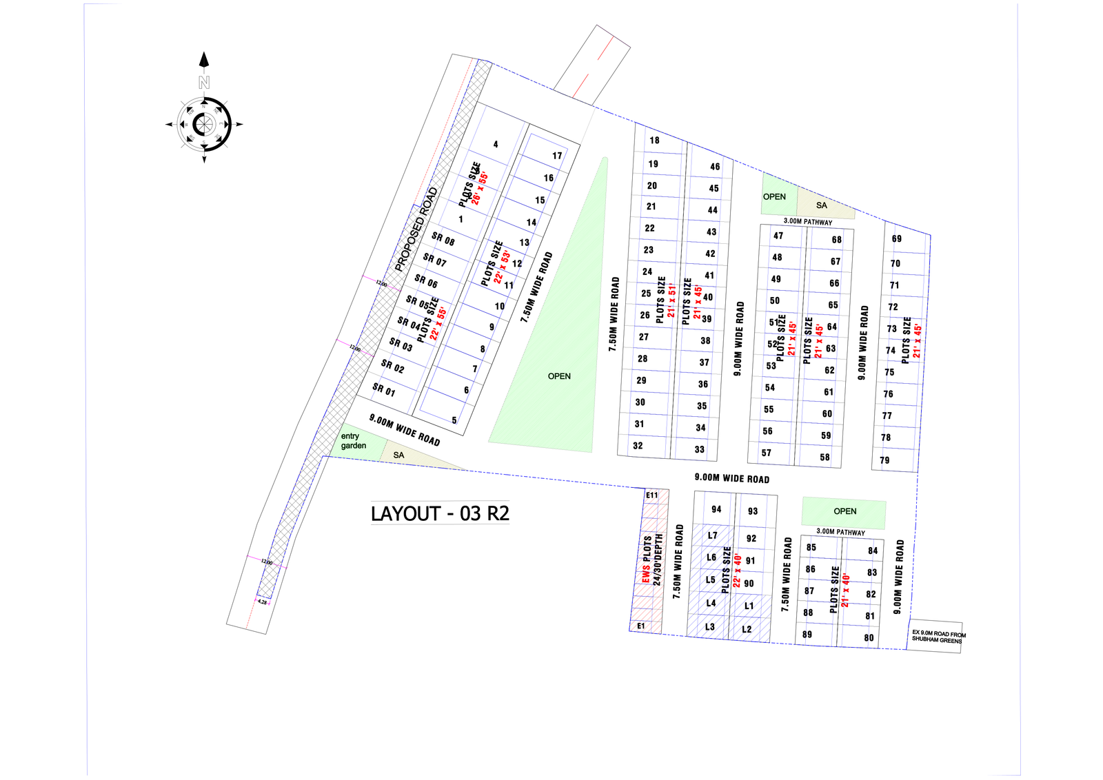 Shubham Greens Phase II Master Plan Layout